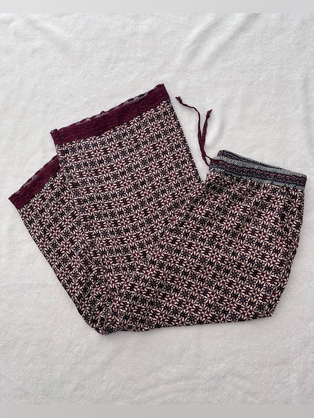 Easel boho wide leg pant Large